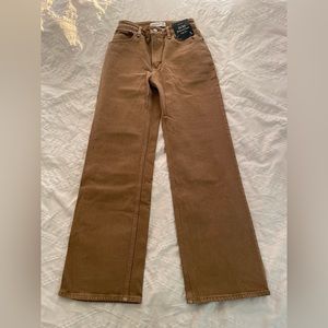 A&F Curve Love High Rise 90s Relaxed Jeans - 25 - Brown